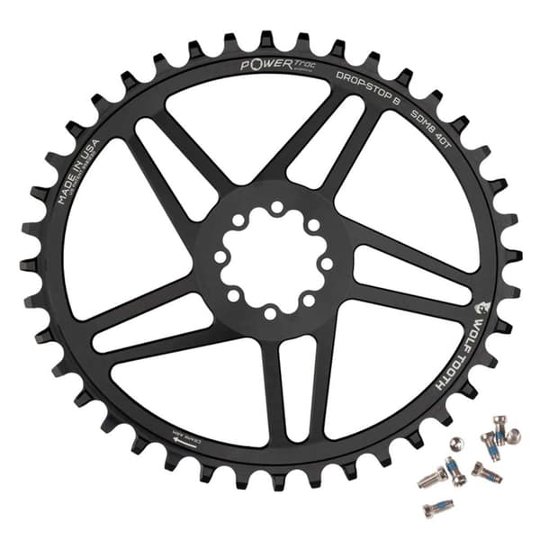 Wolf Tooth Oval Kedjekrans Direktmonterad Sram Axs 8b Svart 44t