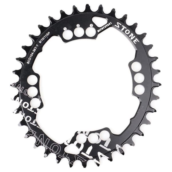 Stone Oval Kedjehjul 104 Bcd Silver 36t