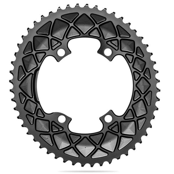 Absolute Black Oval 2x Asymmetric Shimano 9100/8000 110 Bcd Kedjehjul Svart 36t