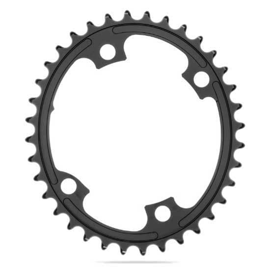 Absolute Black Oval 2x Asymmetric Shimano 9100/8000 110 Bcd Kedjehjul Svart 36t