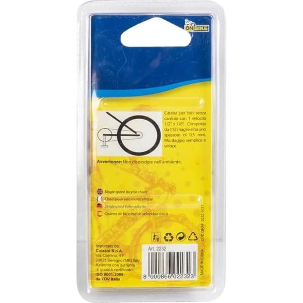 På cykel Kedja för enkelväxel 1/2" x 1/8" utan växlar - Reservdel av hög kvalitet