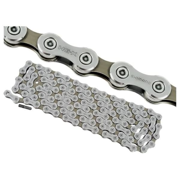 SHIMANO XT CN-HG95 10-växlad cykelkedja, 116 länkar + OEM-axel - ICNHG95116IS - Unisex - Grå