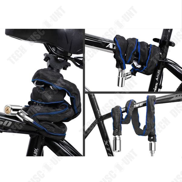TD® Stöldskyddskedja för cyklar 105CM Stöldskyddshänglåskedja för cyklar Hänglås för motorcykel Elektrisk skateboard Universal