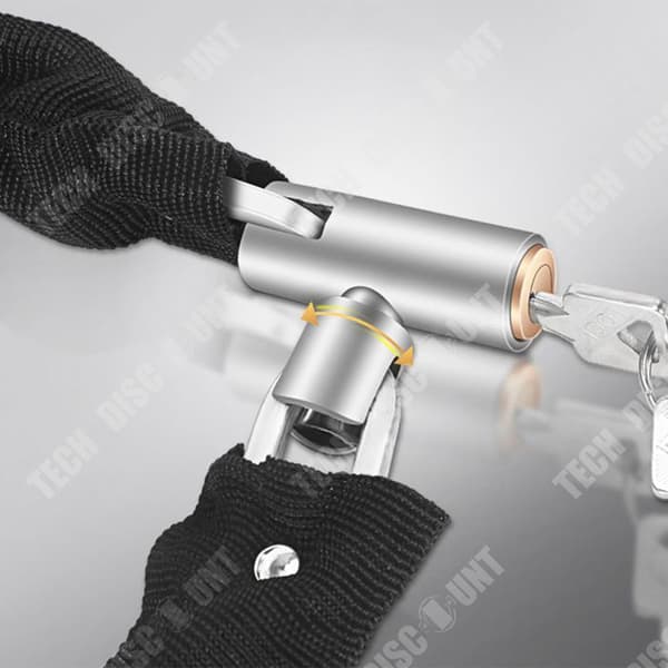 TD® Stöldskyddskedja för cyklar 105CM Stöldskyddshänglåskedja för cyklar Hänglås för motorcykel Elektrisk skateboard Universal