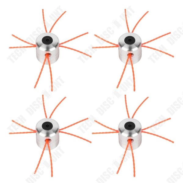 TD 4-pack röjkapshuvud Kabeltjocklek 2,4 mm 2,6 mm 3 mm universellt saxhuvud av aluminium trådtrimmerhuvud