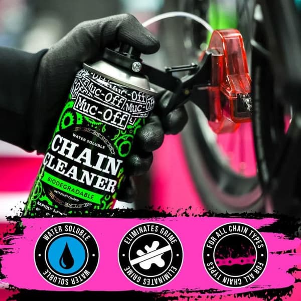 Rengöringsmedel för kedja - Chain Doc - 400 ml - Rotationsborste - Inkluderar smörjmedel - Blandad
