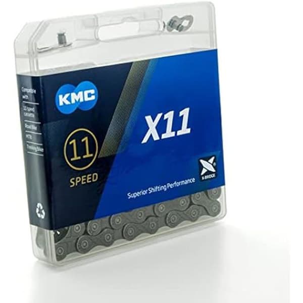 "Cykelkedja - KMC - X11 - 11 växlar - Legerat stål - 114 länkar - Kompatibel med Shimano/Sram/Campagnolo"
