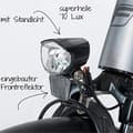 Miniatyrbillede 2 af 4: FISCHER cykeldynamo LED forlygte 70 lux levetid: 50.000 timer, med parkeringslys (maks. 4 min.), - 1 stk (85355)