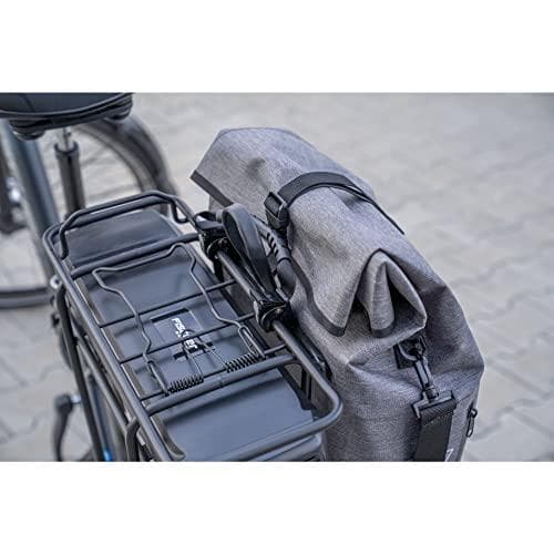 FISCHER cykelväska City, grått vattentätt material, med svetsade sömmar, med - 1 st (50650)
