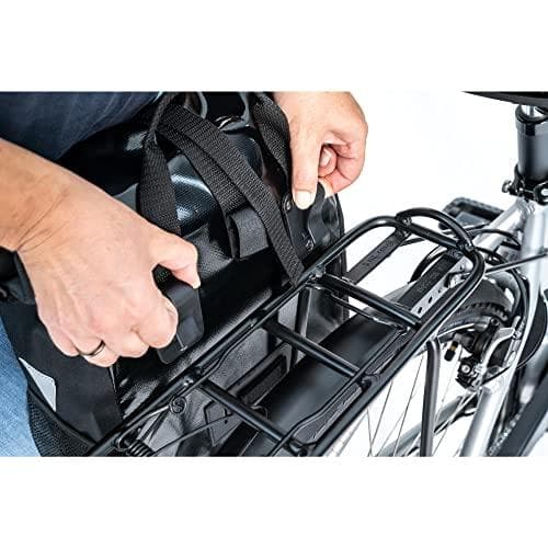 FISCHER cykelväska Kurier, svart tillverkad av slitstark, vattentät presenning - 1 st (50645)