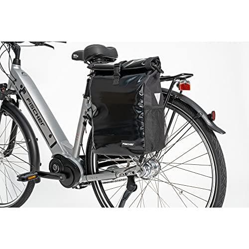 FISCHER cykelväska Kurier, svart tillverkad av slitstark, vattentät presenning - 1 st (50645)