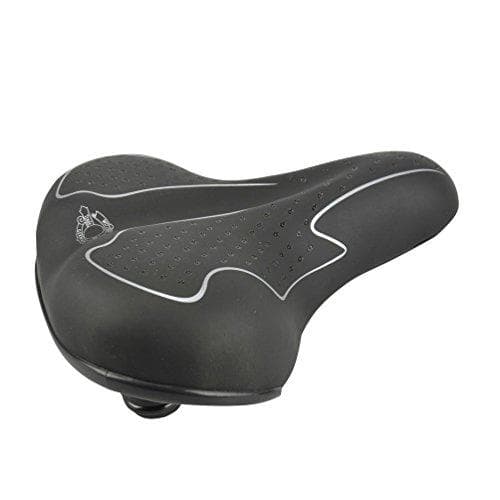 FISCHER touring cykel sadel elastomer, sort/hvid optimal kropspasning takket være gel indsats, komfortabel - 1 stk (85657)