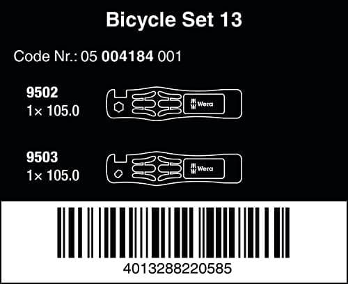 Wera 05004184001 Cykelsæt 13, dækgrebssæt, 2 stk.