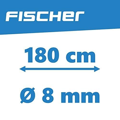 FISCHER kabelcykellås, længde: 1.800 mm, sort med stelholder, diameter: 8 mm, fast, fleksibel - 1 stk (85849)