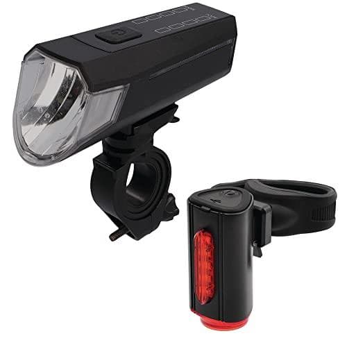 FISCHER sladdlös USB LED-belysningsset TWIN, 80 lux frontljus upp till 80 lux, omkopplingsbar till 40 lux/20 lux, - 1 st (50635)