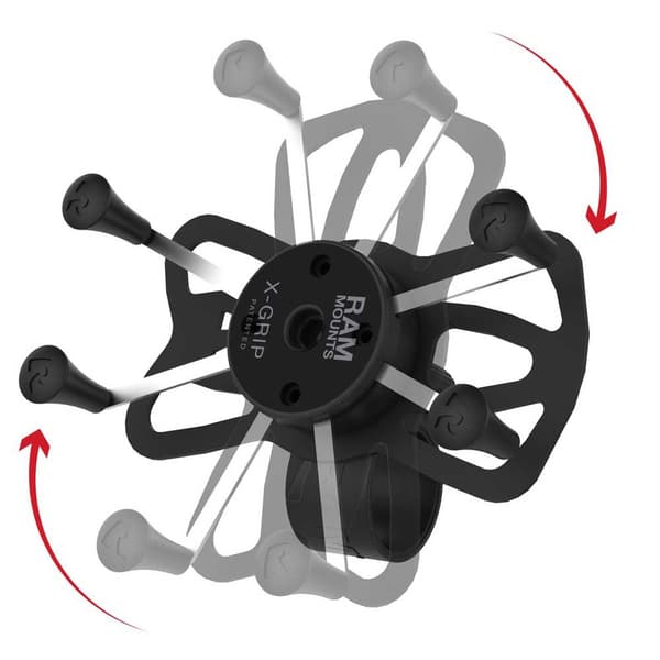 Ram Mounts Styrbas X-grip® Stort Telefonfäste Tough-strap™ Silver