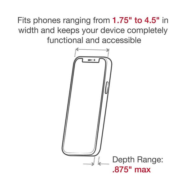 Ram Mounts Styrbas X-grip® Stort Telefonfäste Tough-strap™ Silver