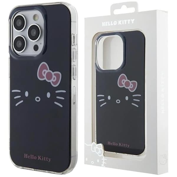 Hello Kitty IML Kitty Ansiktsbeskyttelsesdeksel til iPhone 15 Pro - svart