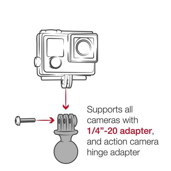Ram Mounts Tough-strap™ Double Ball Universal Styrkamera-montering Søvfarvet