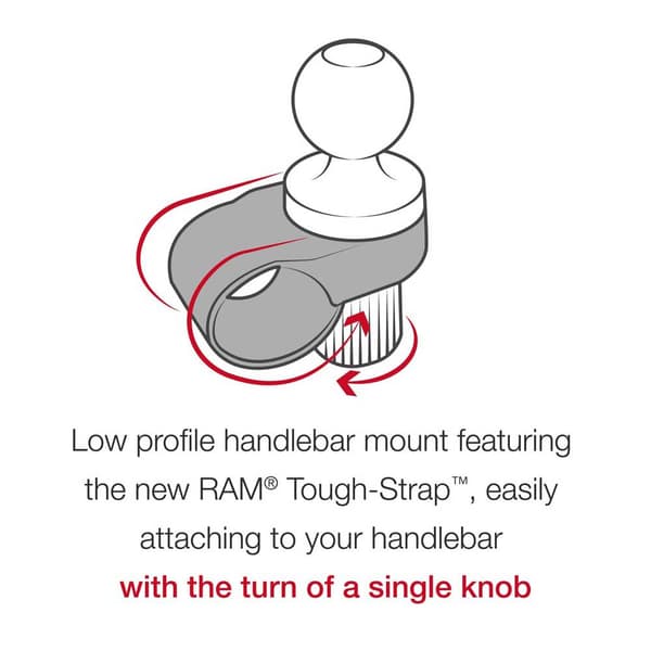 Ram Mounts Tough-strap™ Double Ball Universal Styrkamera-montering Søvfarvet
