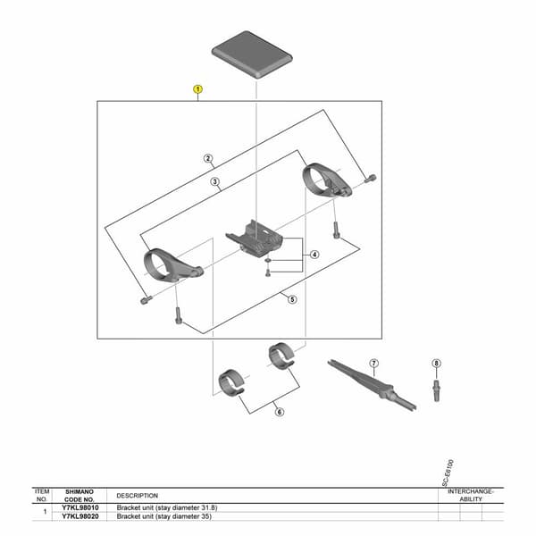 Shimano Sc-en610 Cykelcomputerholder Søvfarvet