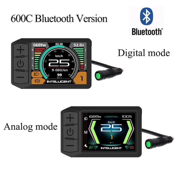 Sähköpyörän näyttö, Bluetooth-yhteys, yhteensopiva Bafang 8FUN -moottoreiden kanssa, 600C Bluetooth