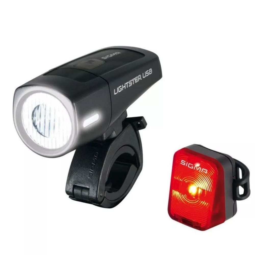 Sigma Lightster USB-cykellygte med Nugget baglys, 18640