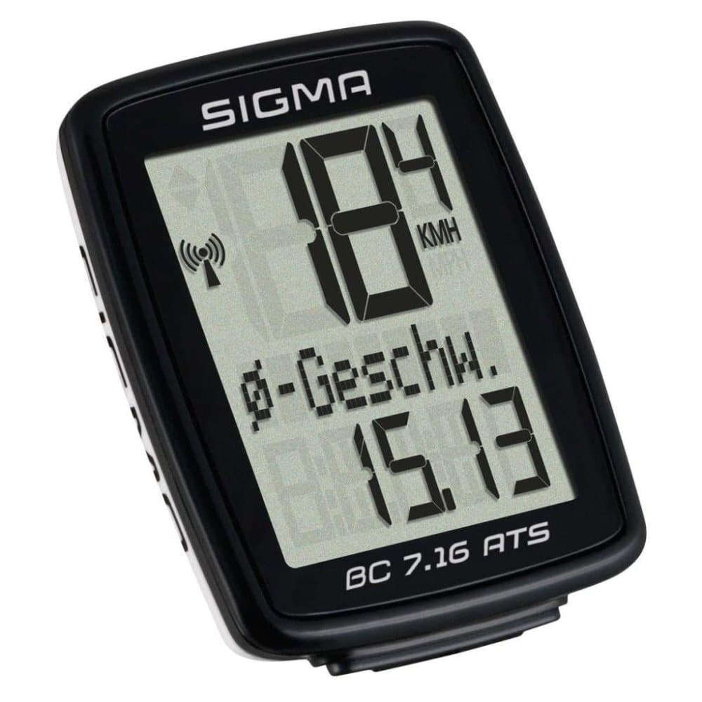 Sigma cykelcomputer BC 7.16 ATS sort 7162