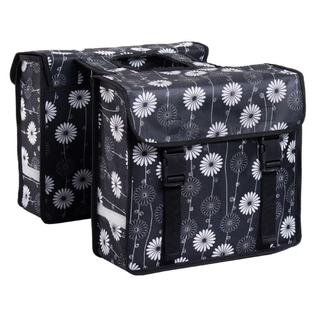 7-series cykeltasker 26 L blomsterdesign sort 72102