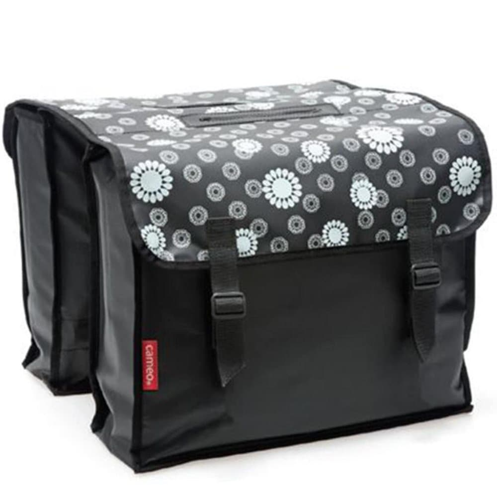 Cameo New Looxs dobbeltcykeltaske 30 l sort blomstermønster RT0917
