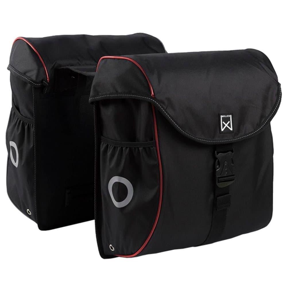 Willex cykeltaske 38 l sort og rød 16105