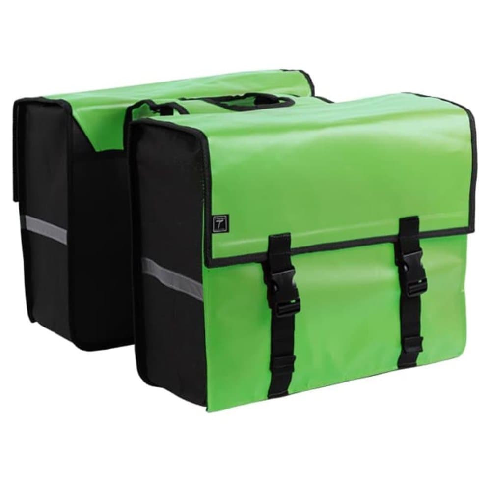 7-series dobbelt cykeltaske 34 l presenning grøn