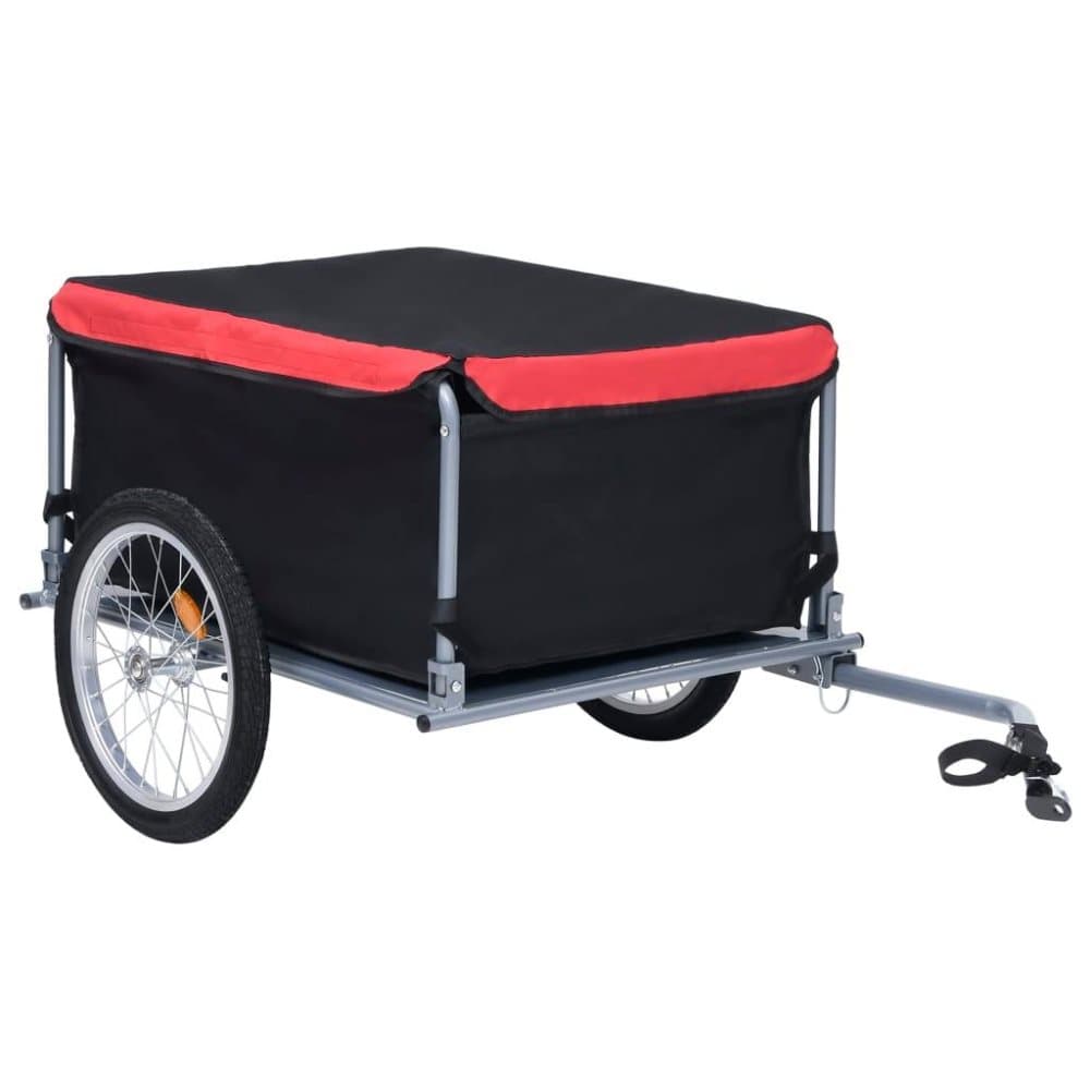 vidaXL Cykelvagn svart och röd 65 kg