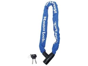 Master Lock MASTERLOCK Hardened steel bicycle lock in blue nylon shell with 2 keys