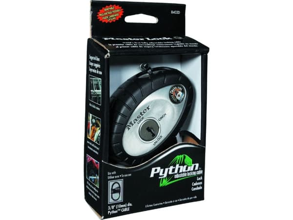 MASTER LOCK PYTHON Fastener Head Without Rope Oval black and silver (MRL-8402EURDPF)