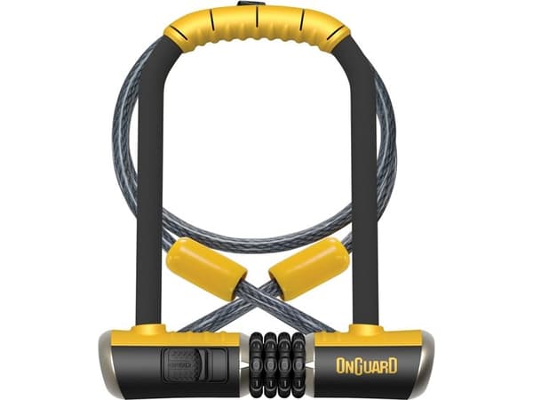 OnGuard Combo DT 8012C U-Lock sykkellås 115x230 mm svart og gul(ONG-8012C)