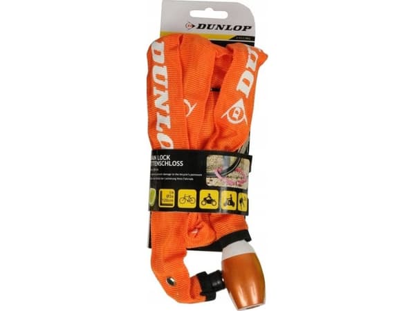 Dunlop - sykkelkjedelås 120 cm (oransje)
