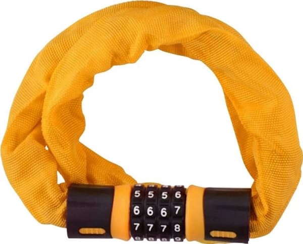 Dunlop Dunlop - Chain Bicycle Lock with Combination (Yellow)