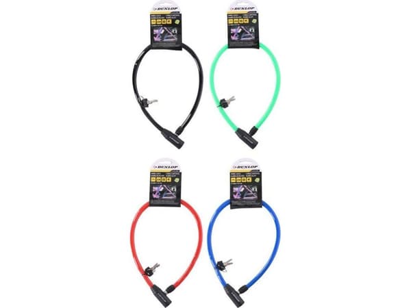 Dunlop - Kabel, stöldskydd för cykel (röd)