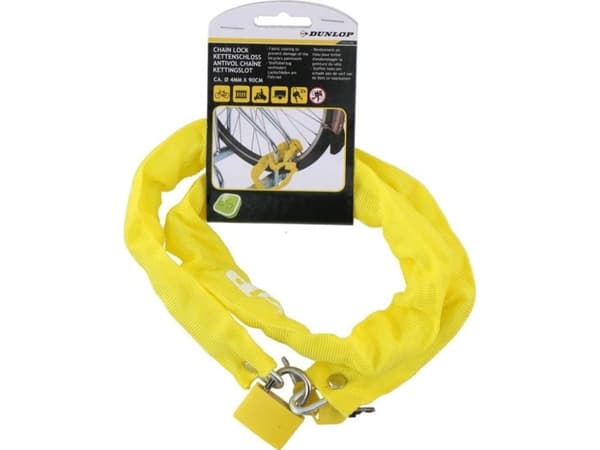 Dunlop - Anti-tyveri sykkellås 90 cm (gul)