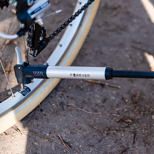Forever Outdoor Cykelpump med ramfäste PU-100, Silver/Svart