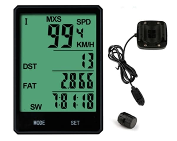Cykeldator med LCD-skärm, Svart