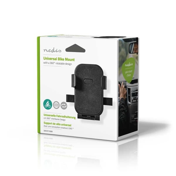 Nedis Smartphone Sykkel Mount | Universal | justerbar Bredde | Justerbar
