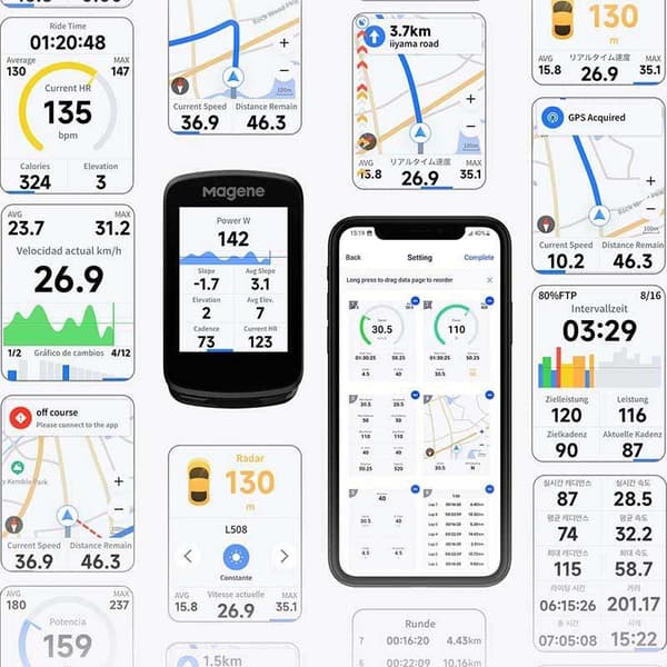 Magene Gps C606 Cykeldator Durchsichtig