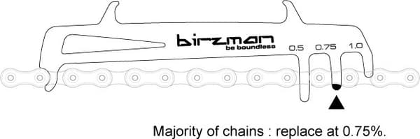 Birzman Chain Wear Indicator I -ketjunkulumamittari