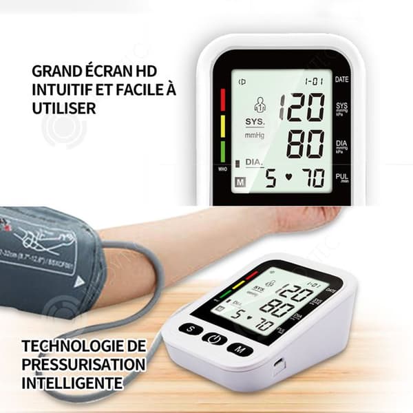 INN LCD-mätinstrument Kroppsmätinstrument Arm Fitnessmätare Intelligent trycksättning Vit