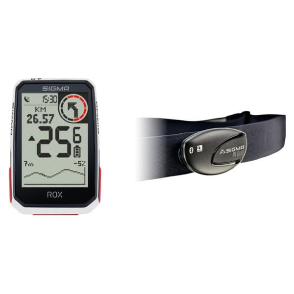 GPS-dator - Sigma - Rox 4.0 Hr - 30 funktioner - Vattentålig - E-cykelkompatibel