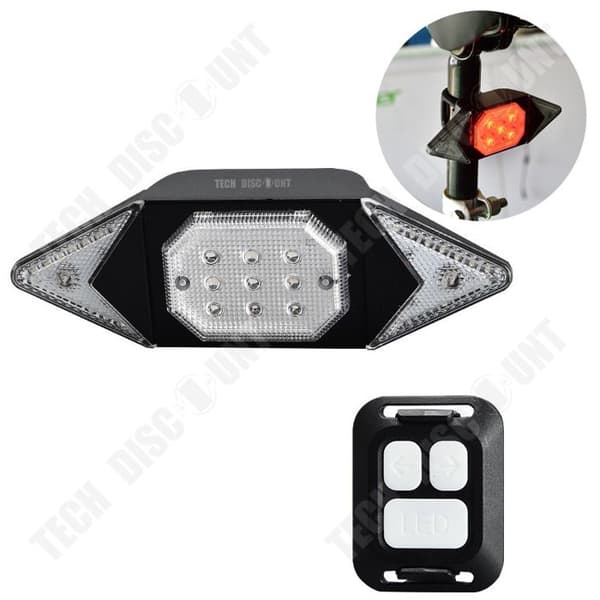 TD® USB uppladdningsbar cykel bakljus blinkare trådlös fjärrkontroll cykel bakljus mountainbike bak cykel