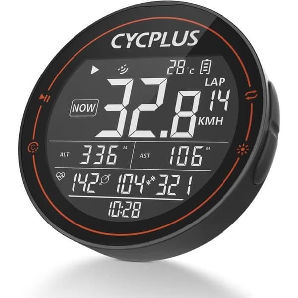 CYCPLUS Cykeldator GPS - Trådlös vattentålig cykeldator IPX6 - Cykeltachometr Ant+ - Trådlös cykeldator Blue