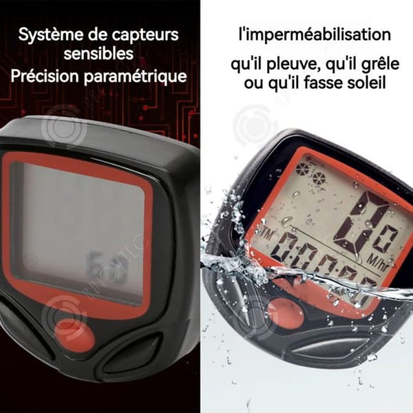 INN Multifunktionell hastighetsmätare LCD-display Magnetisk detektion Långvarig batteritid Vattentät livstid Kilometer räknare